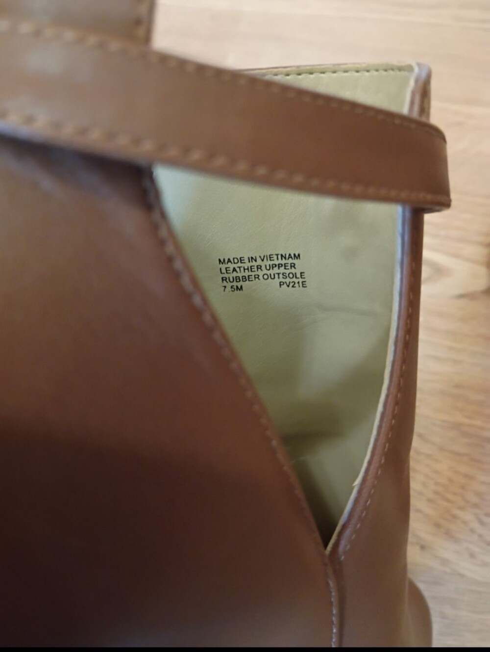 Michael Kors Camel Peep-Toe Leather Ankle Booties - Picture 5 of 6